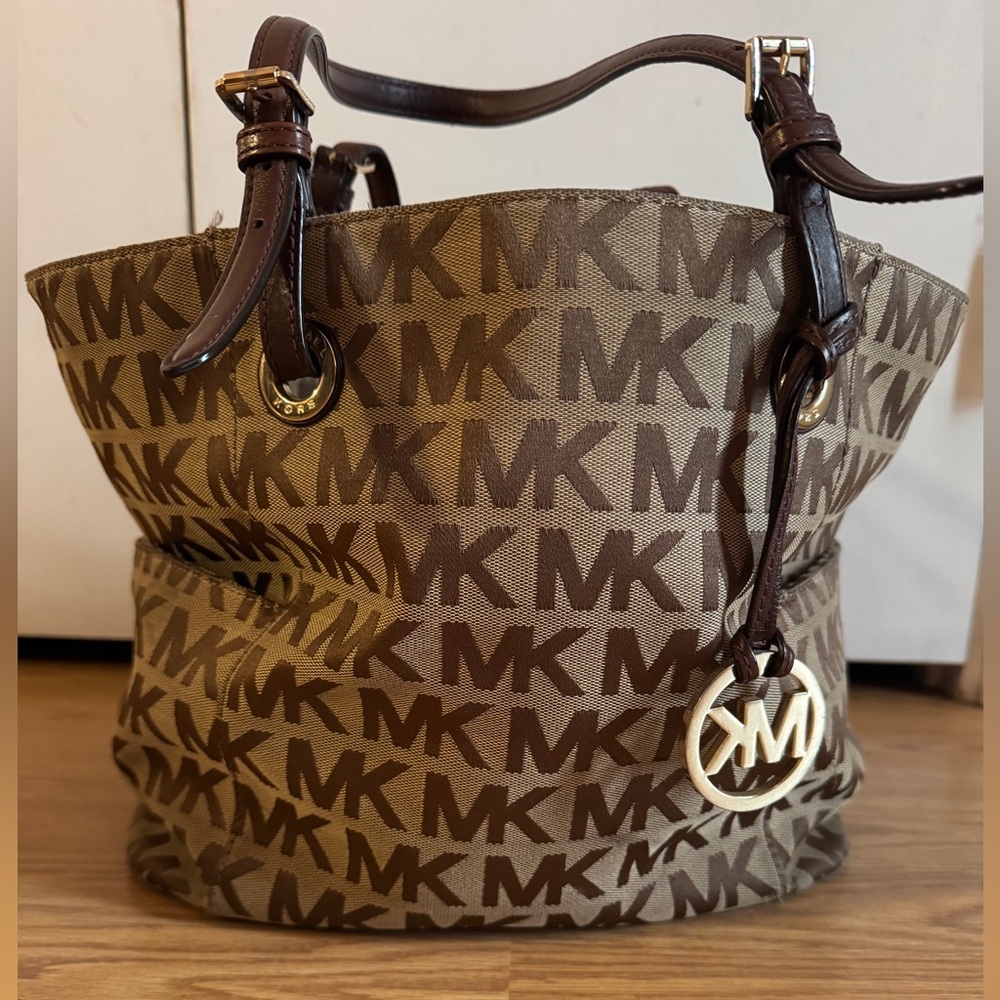 Michael Kors Signature Brown Tote - Picture 2 of 3